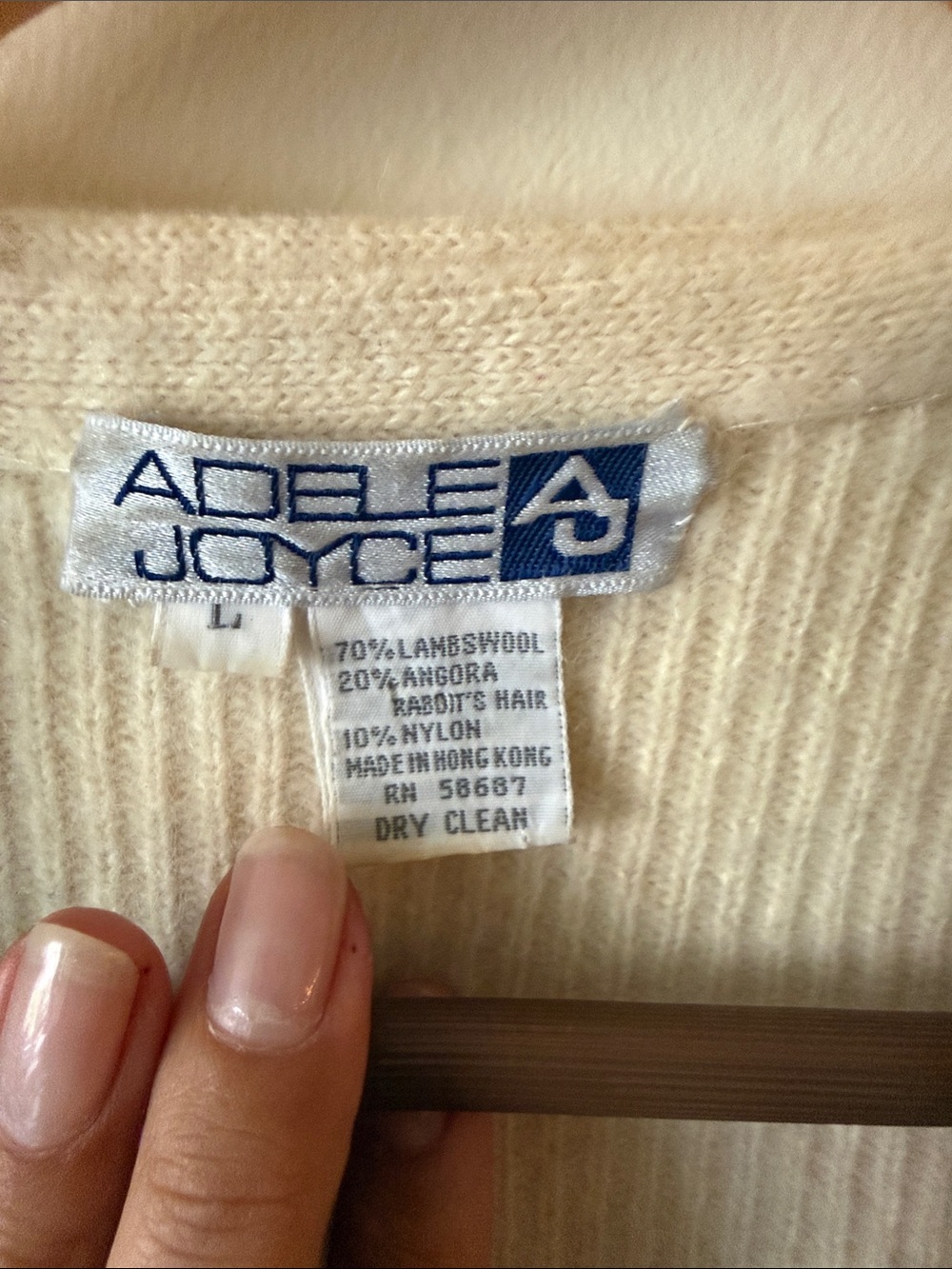 Soft Ivory Ribbed Button-Front Women's Cardigan - Picture 4 of 4